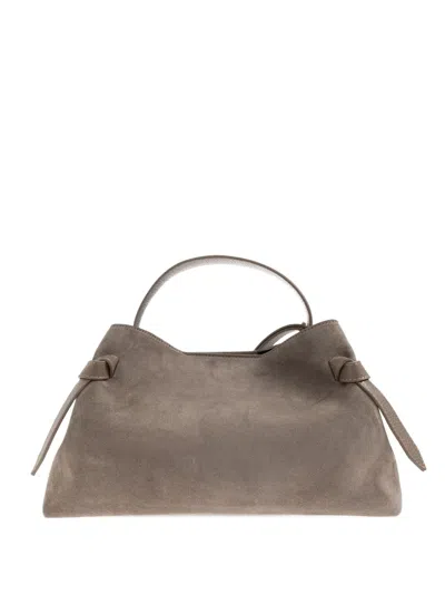 Yuzefi Gyoza Suede Tote Bag In Brown