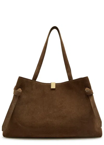 Yuzefi Gyoza Suede Tote Bag In Brown