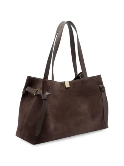 Yuzefi Gyoza Suede Tote Bag In White