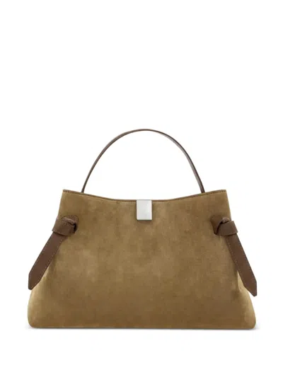 Yuzefi Gyoza Suede Tote Bag In Brown