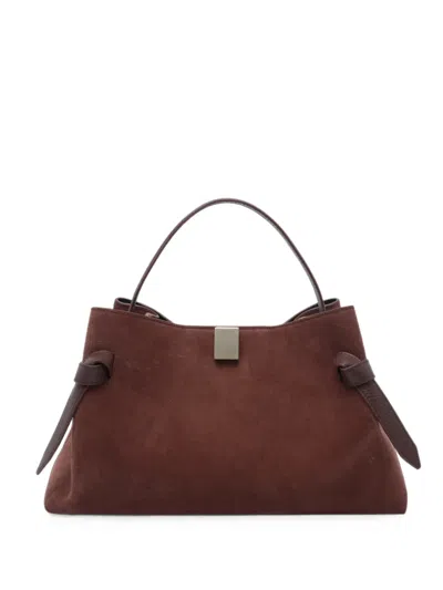 Yuzefi Gyoza Suede Tote Bag In White