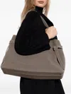 Yuzefi Gyoza Tie-detail Suede Tote Bag In Brown