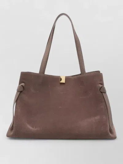 Yuzefi Gyoza Tote Bag Suede Knot Handles