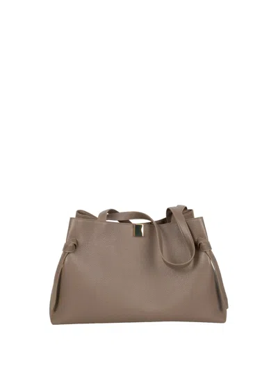 Yuzefi Gyoza Tote Leather Taupe