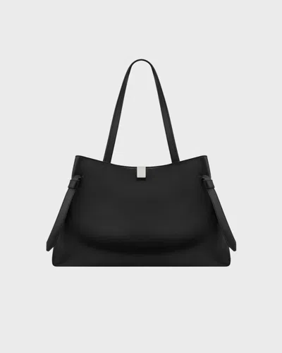 Yuzefi Gyoza Tote Smooth Leather Svart In Black