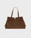 Yuzefi Väska Gyoza Tote Suede Chocolate