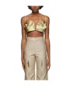 Yuzefi Ssense Exclusive Green Curly Bra Camisole In Nude
