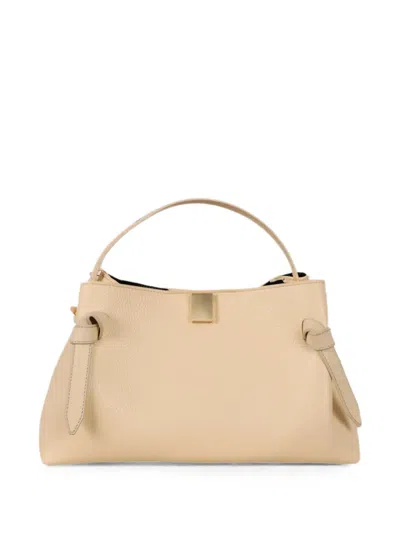 Yuzefi Knot-detail Leather Handbag In Brown