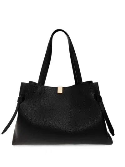 Yuzefi Large Gyoza Leather Tote Bag In White