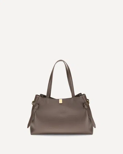 Yuzefi Large Gyoza Shoulder Bag In Gray