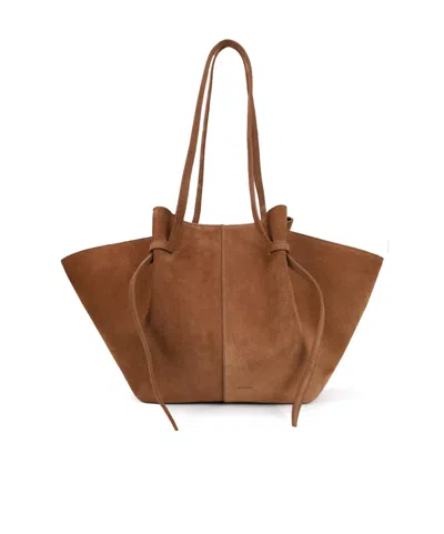 Yuzefi Large Handle Shoulder Bag In Brown