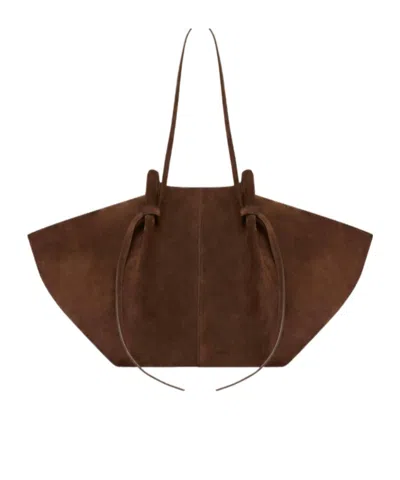 Yuzefi Large Mochi - Chocolate Suede In Brown