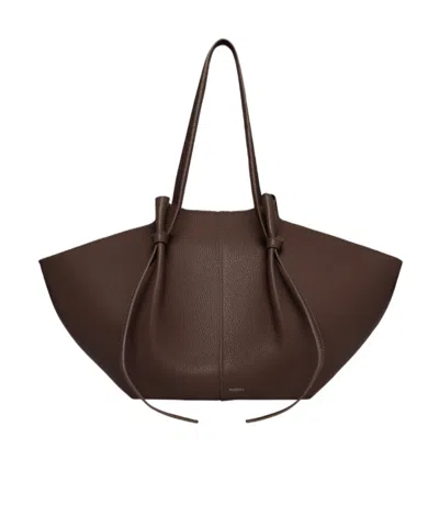 Yuzefi Large Mochi - Espresso Pebble Grain Leather In Brown