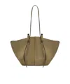 Yuzefi Large Mochi Bag In Fennel Suede Leather In Green
