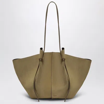Yuzefi Large Mochi Bag In Fennel Suede Leather