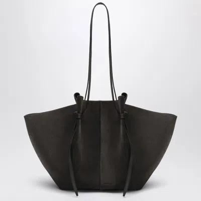 Yuzefi Large Mochi Bag In Ganache Suede Leather