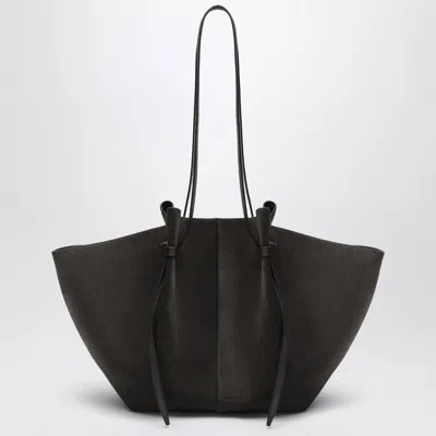Yuzefi Large Mochi Bag In Ganache Suede Leather In Brown