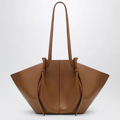 Yuzefi Large Mochi Bag In Hazel Pebblegrained Leather