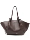 Yuzefi Large Mochi Leather Shoulder Bag In Brown