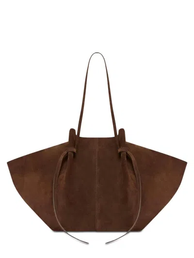 Yuzefi Large Mochi Brown Suede Bag