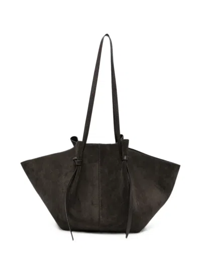 Yuzefi Large Mochi Knot-detail Shoulder Bag In Brown