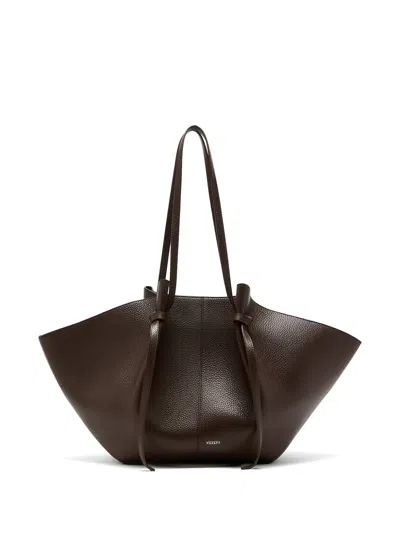 Yuzefi Large Mochi Knotted Tote Bag In Brown