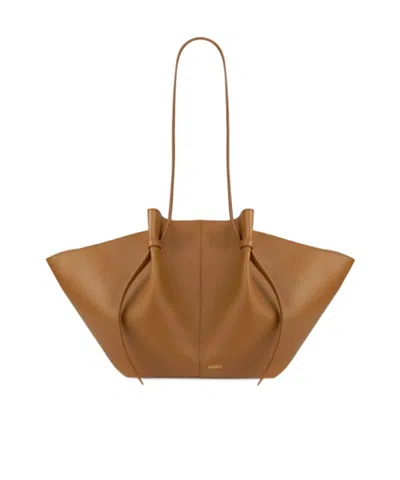 Yuzefi Large Mochi Knotted Tote Bag In Brown