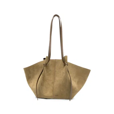 Yuzefi Large Mochi Leather Shoulder Bag In Brown