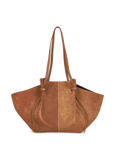 Yuzefi Large Mochi Leather Tote Bag In Brown