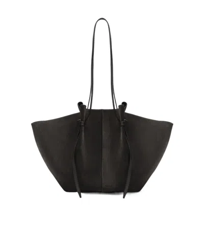 Yuzefi Large Mochi Leather Tote Bag In Brown