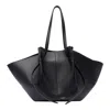 Yuzefi Large Mochi Leather Tote Bag In Black