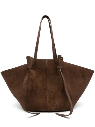 Yuzefi Large Mochi Suede In Brown
