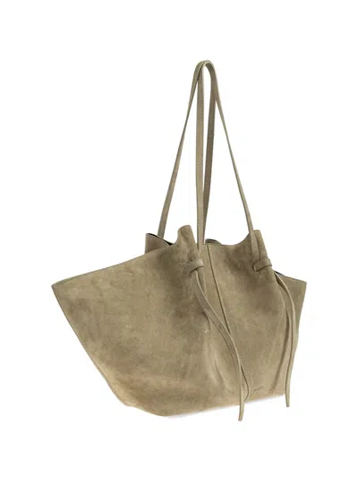 Yuzefi Large Mochi Suede Tote Bag In Orange