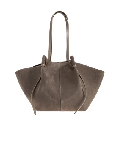 Yuzefi Double Handle Shoulder Bag In Gray