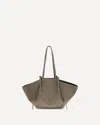 Yuzefi Mochi Pebble-textured Tote Bag In Gray