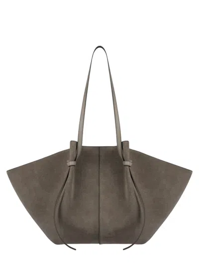Yuzefi Large Suede Tote Bag In Beige