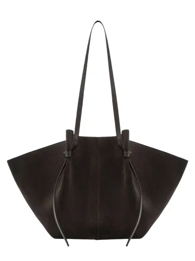 Yuzefi Large Suede Tote Bag In Black