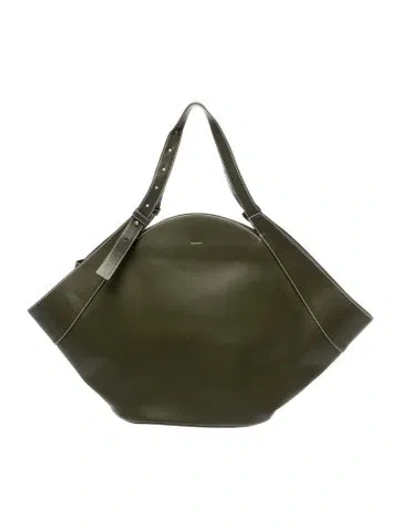 Pre-owned Yuzefi Leather Bucket Bag In Green