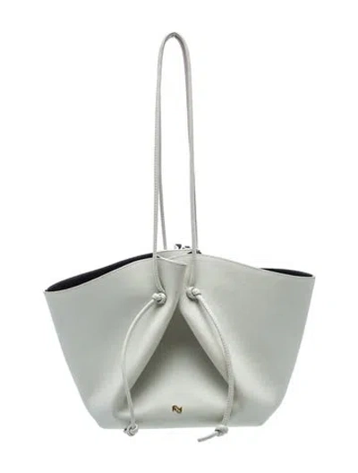 Pre-owned Yuzefi Leather Bucket Bag In Neutral