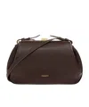 Yuzefi Leather Clasp-detail Shoulder Bag In Black