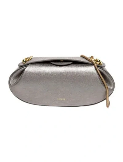 Pre-owned Yuzefi Leather Clutch In Grey