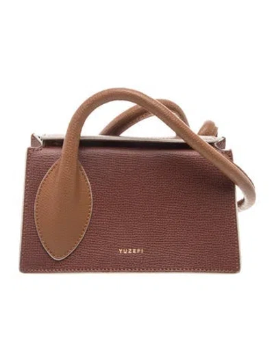 Pre-owned Yuzefi Leather Crossbody Bag In Brown