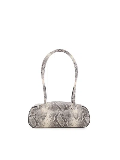 Yuzefi Leather Oyster Shoulder Bag In Animal Print