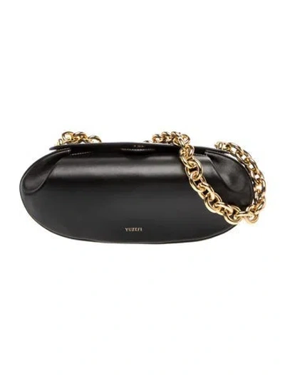 Pre-owned Yuzefi Leather Shoulder Bag In Black