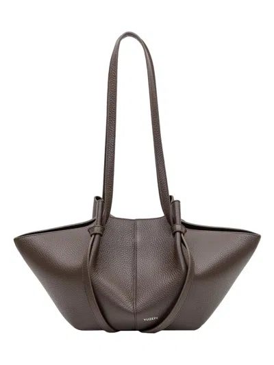 Yuzefi Leather Shoulder Bag In Brown