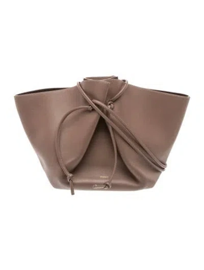 Pre-owned Yuzefi Leather Shoulder Bag In Brown