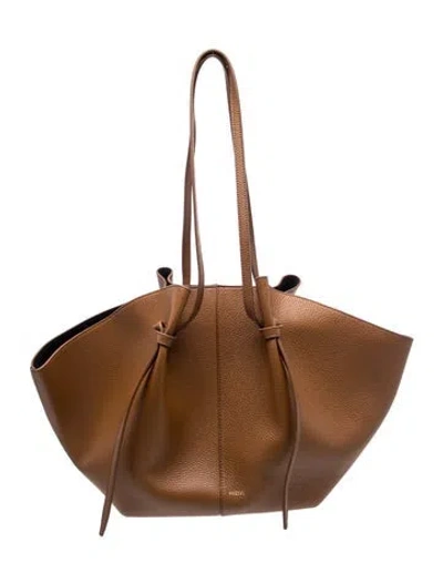 Pre-owned Yuzefi Leather Shoulder Bag In Brown