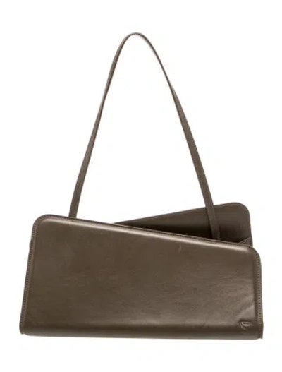 Pre-owned Yuzefi Leather Shoulder Bag In Gray