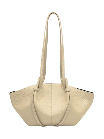 Yuzefi Leather Shoulder Bag In Neutral