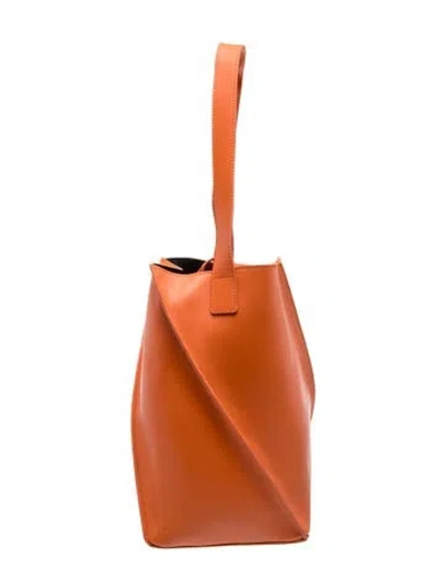 Pre-owned Yuzefi Leather Shoulder Bag In Orange